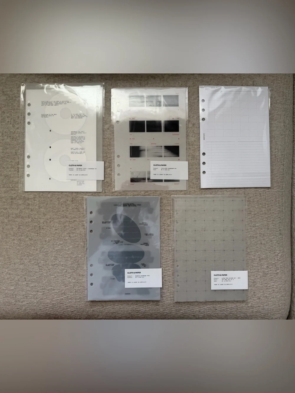 BUNDLE: Cloth & Paper A5 6-Ring Planner Dashboards & Inserts + Freebies